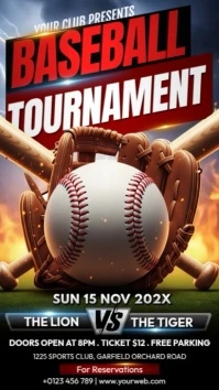 Maximalist Baseball Event Instagram Story template