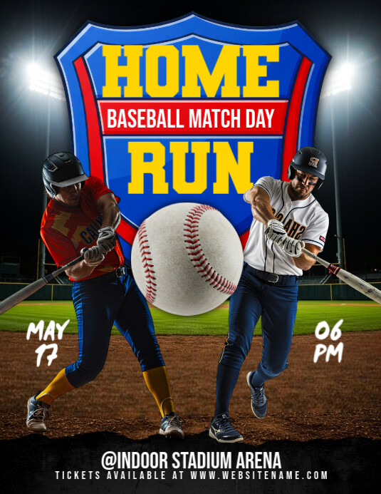 Maximalist Baseball Flyer (us Letter) Pamflet (VSA Brief) template
