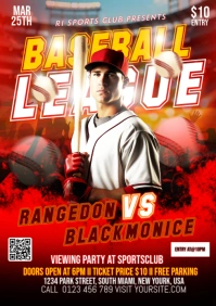 Maximalist Baseball Match Day Flyer A3 template