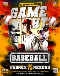 Maximalist Baseball Match Day Flyer Poster/wallboard template