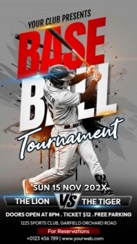 Maximalist Baseball Tournament Instagram Story template