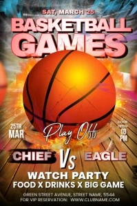 Maximalist Basketball Madness Poster โปสเตอร์ template