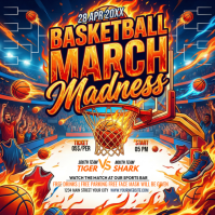 Maximalist Basketball Match Promotion Instagram Post template
