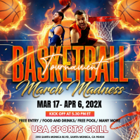 Maximalist Basketball Tournament Instagram Post template