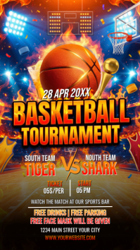 Maximalist Basketball Tournament Instagram Story template