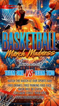 Maximalist Basketball Tournament Instagram Story template