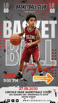 Maximalist Basketball Tryout Instagram Story Instagram-verhaal template
