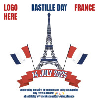 Maximalist Bastille Day  Instagram Post template