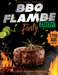 Maximalist Bbq Cookout Party Flyer (us Letter) template