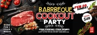 Maximalist Bbq Party Facebook Cover Photo template