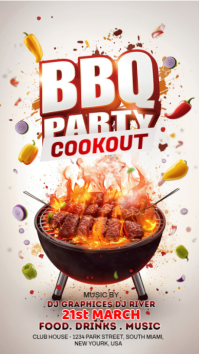 Maximalist Bbq Party Facebook Story template