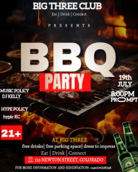 Maximalist Bbq Party Invitation Flyer Free Editable Social Media Template Template  Instagram Portra