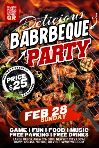Maximalist Bbq Party Pinterest Graphic template