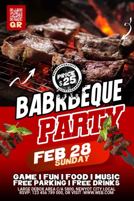 Maximalist Bbq Party  Pinterest Graphic template
