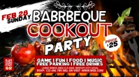 Maximalist Bbq Party Youtube Thumbnail YouTube-Miniaturansicht template