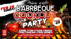 Maximalist Bbq Party Youtube Thumbnail template