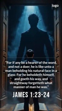 Maximalist Be Doers Of The Word | James 1:23–24 Digital Display (9:16) template