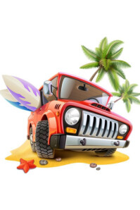 Maximalist Beach Cruiser Adventure  Poster Plakkaat template