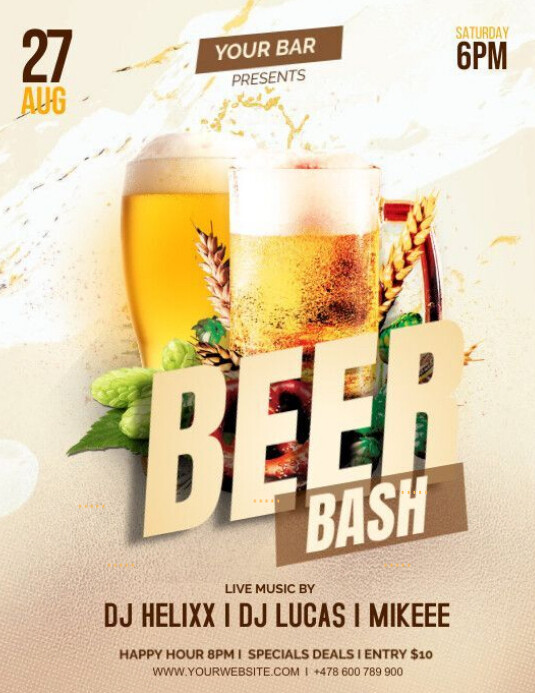 Maximalist Beer Fest Design Template Flyer (us Letter) Pamflet (VSA Brief)