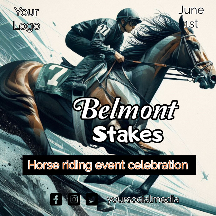 Copy of Maximalist Belmont Stakes Graphic Template I | PosterMyWall