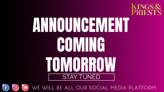 Maximalist Big Announcement Digital Display (16:9) template
