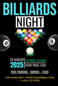 Maximalist Billiards Poster Plakat template