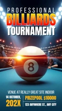 Maximalist Billiards Tournament Instagram Story template