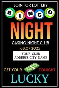 Maximalist Bingo Night Poster template