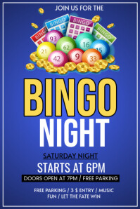 Maximalist Bingo Night Poster template
