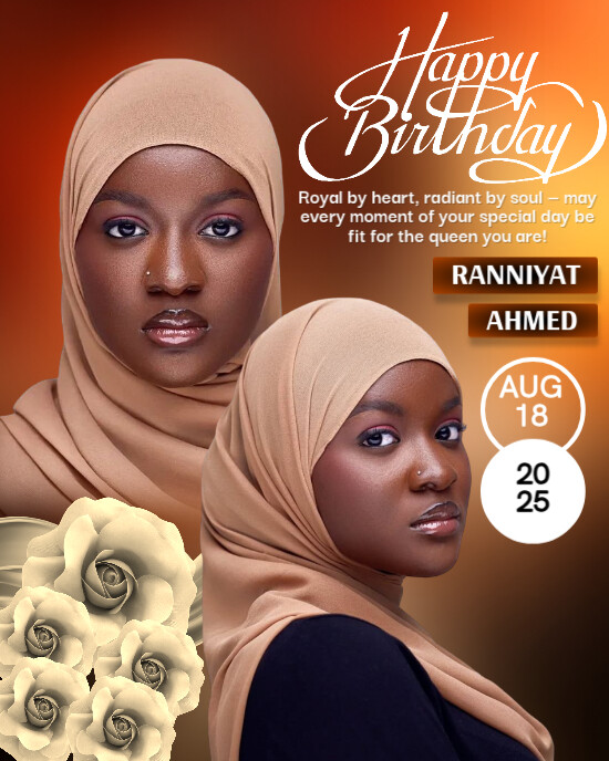 Maximalist Birthday Anniversary Card  Instagram Portrait template
