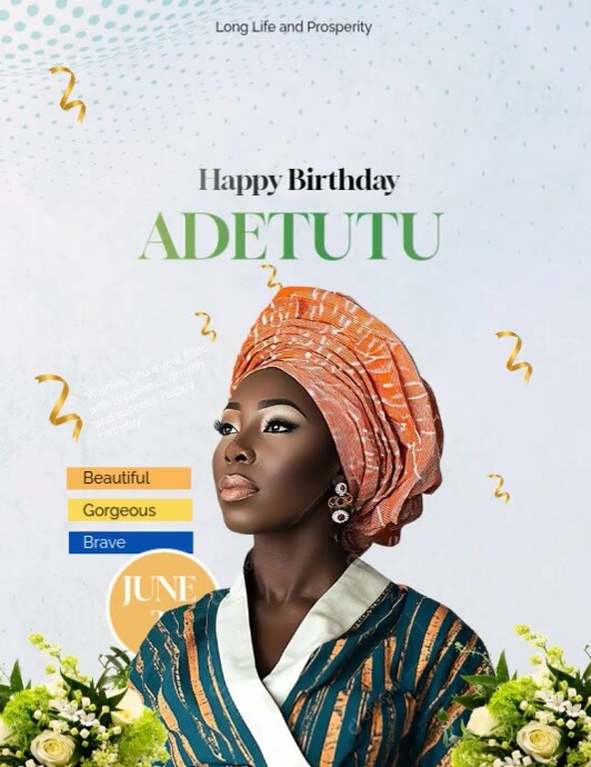 Maximalist Birthday Flyer (us Letter) template