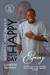 Maximalist Birthday Flyer  Banner 4' × 6' template