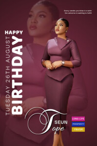Maximalist Birthday Flyer  Banner 4' × 6' template