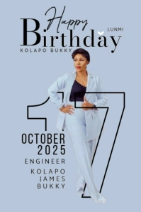 Maximalist Birthday Flyer  Banner 4' × 6' template