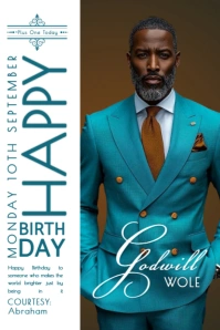 Maximalist Birthday Flyer  Banner 4' × 6' template