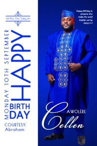 Maximalist Birthday Flyer  Banner 4' × 6' template