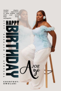 Maximalist Birthday Flyer  Banner 4' × 6' template