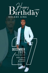 Maximalist Birthday Flyer  Banner 4' × 6' template