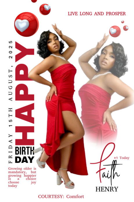 Copy of Maximalist Birthday Flyer Banner 4' × 6' | PosterMyWall