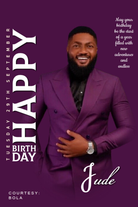 Copy of Maximalist Birthday Flyer Banner 4' × 6' | PosterMyWall
