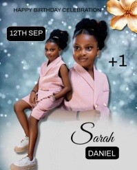 Maximalist Birthday Flyer Design  Instagram Portrait template