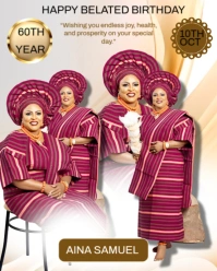 Maximalist Birthday Flyer Template  Instagram Portrait