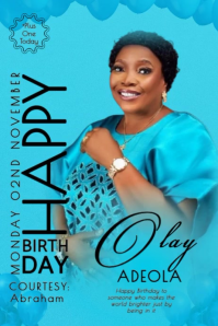 Maximalist Birthday Flyer Video  Banner 4' × 6' template
