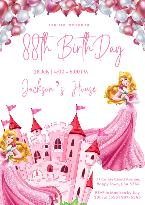 Plantilla de Maximalist Birthday Invitation A4 | PosterMyWall