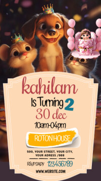 Maximalist Birthday Invitation  Instagram Story template