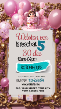Maximalist Birthday Invitation Instagram Story template
