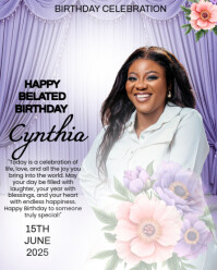 Professional editable birthday template Instagram Portrait