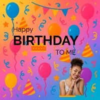 Maximalist Birthday Video Background  Instagram Post template