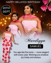 Maximalist Birthday Video  Instagram Portrait template