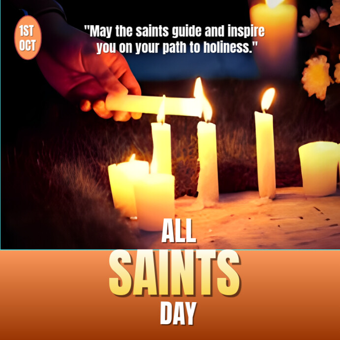 Maximalist Black And Brown Background Maximalist All Saints Day  Instagram Post template